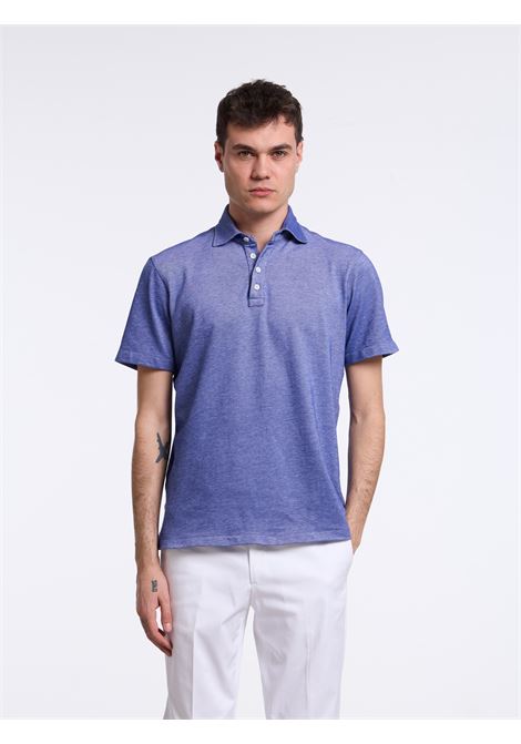 JERSEY POLO - DENIM - LUIGI BORRELLI - NAPOLI - Luigi Borrelli